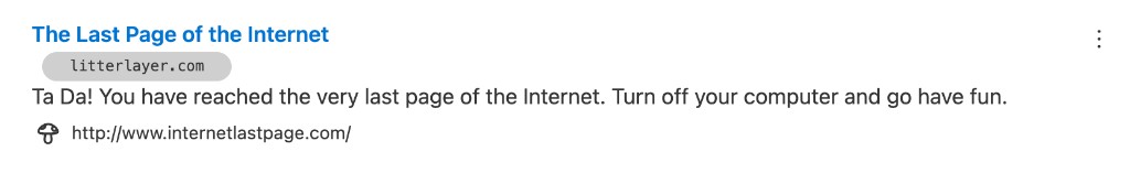 Federated search result with a litterlayer.com node badge